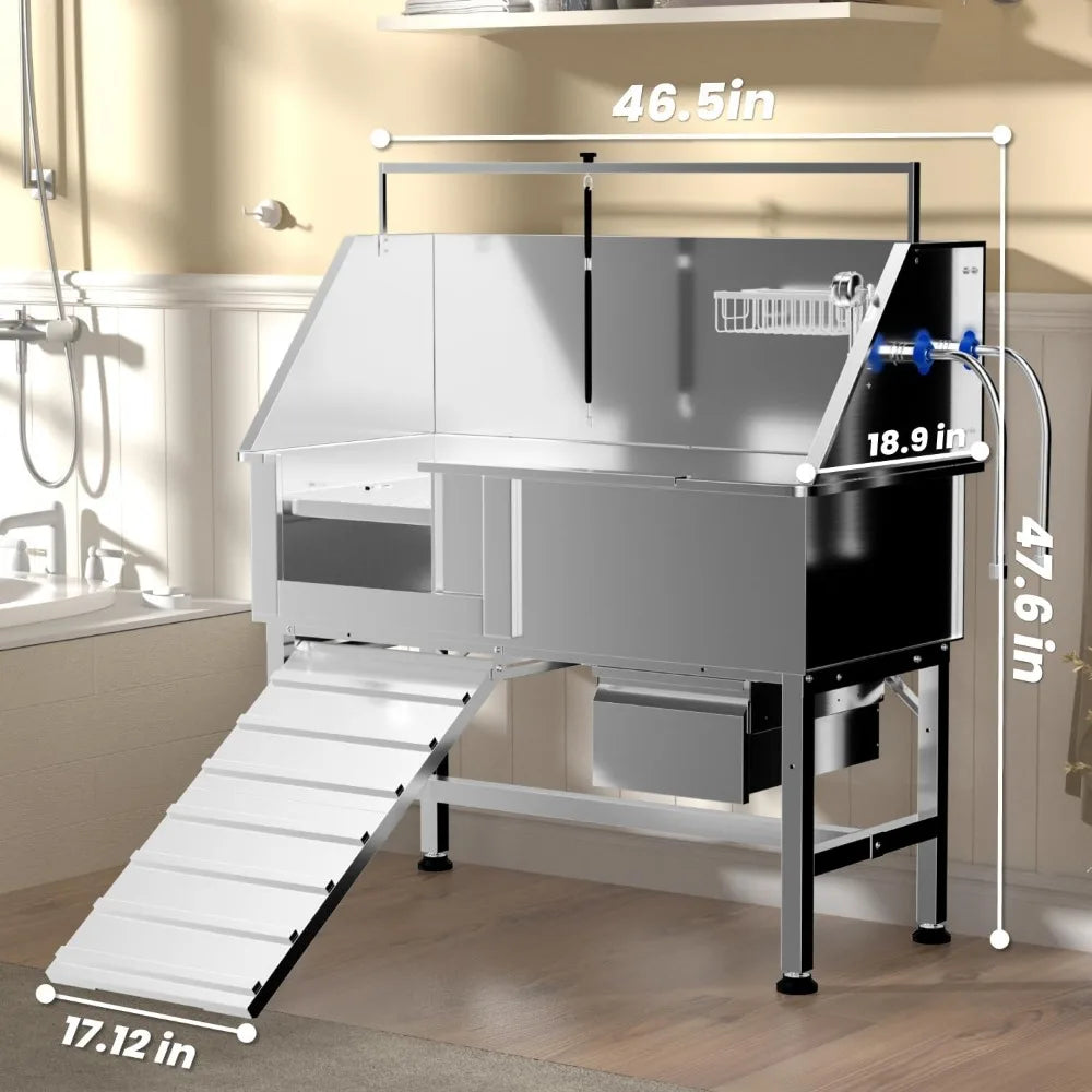 High-concerned Dog Washing Station Stainless Steel With Ramp