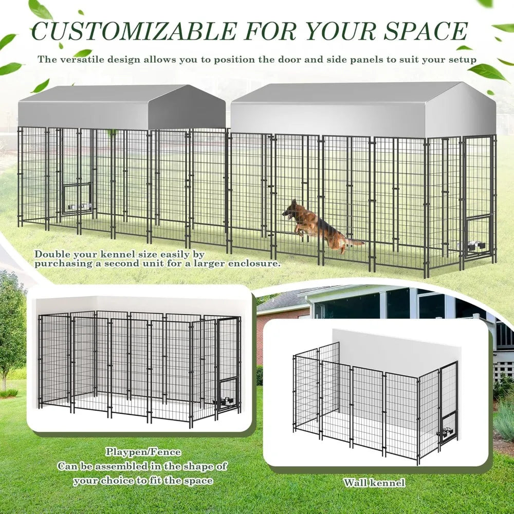 High-concerned Outdoor Heavy Duty Welded Wire Dog Kennel Enclosure
