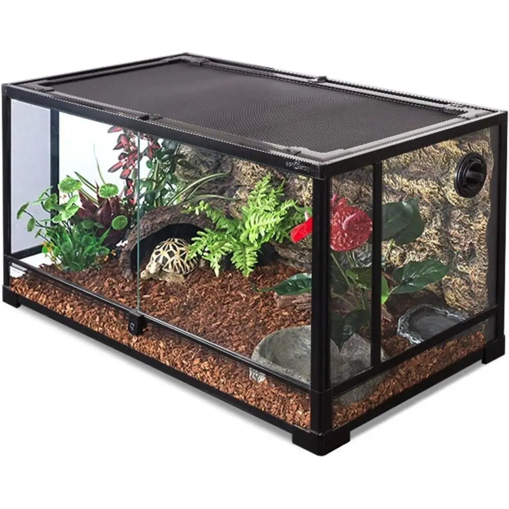 Reptile Terrarium Front Opening Enclosure With Safe Lock And Ventilation