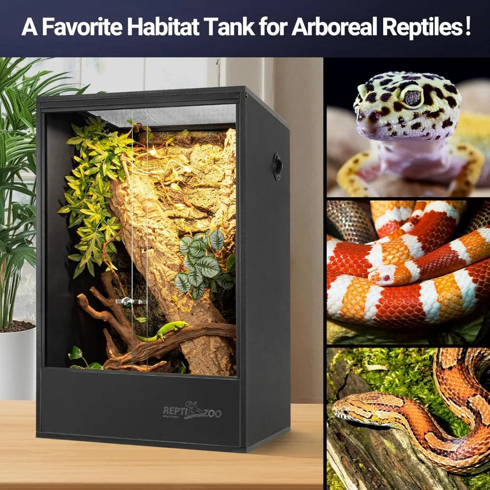 Tall PVC Reptile Tank Terrarium For Gecko Chameleon Frog