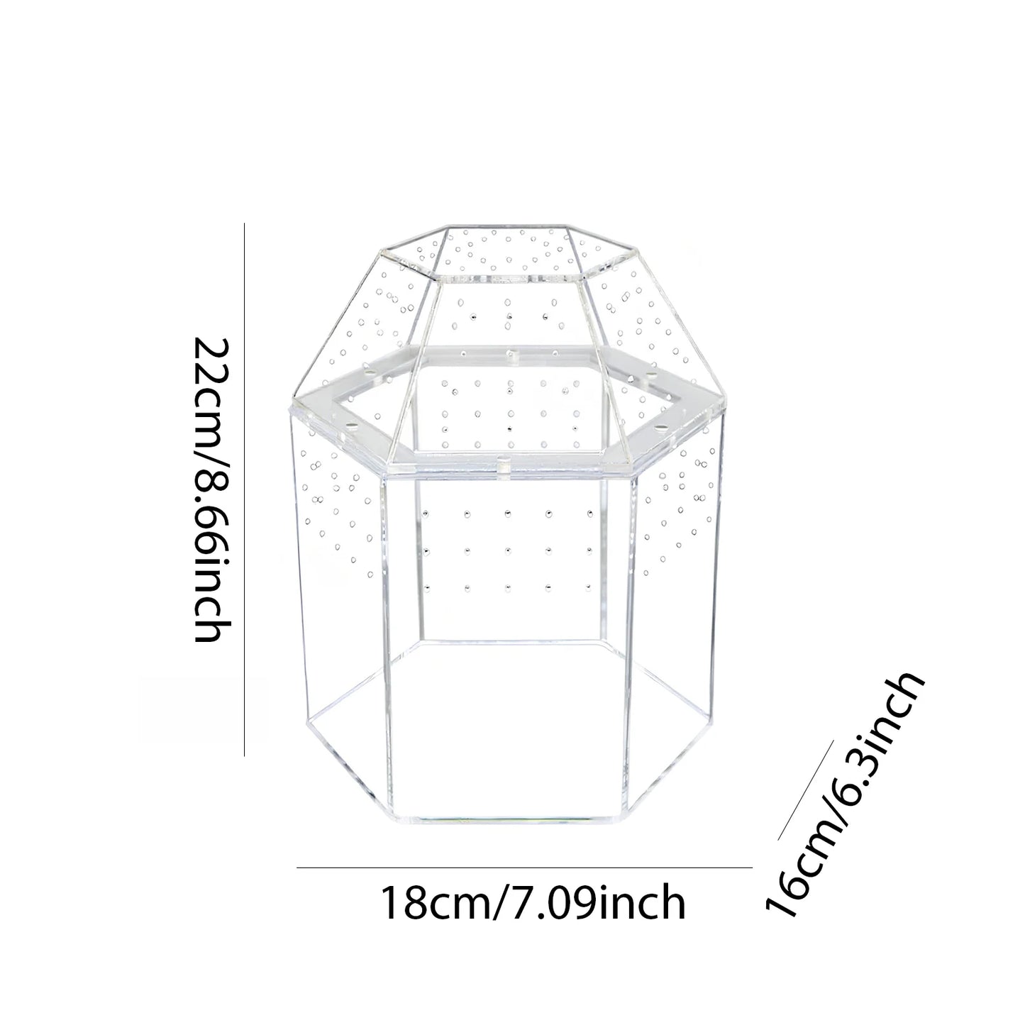 Jumping Spider Enclosure Acrylic Reptile Breeding Box Full Transparency Spider Tank for Spiders Tarantulas Snail Lizard Reptiles