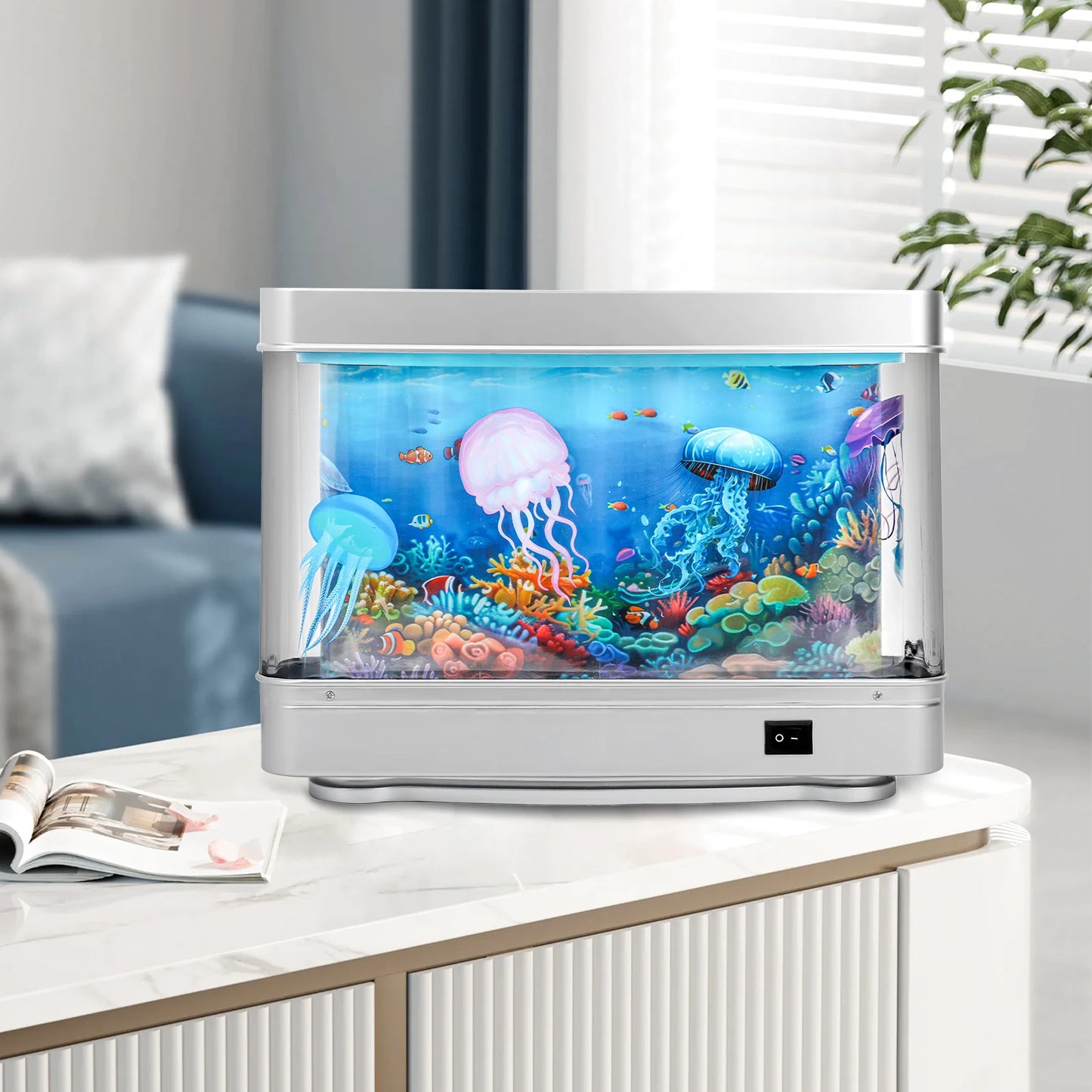 Artificial Aquarium Moving Fish Lamp Decorative Ocean Scene