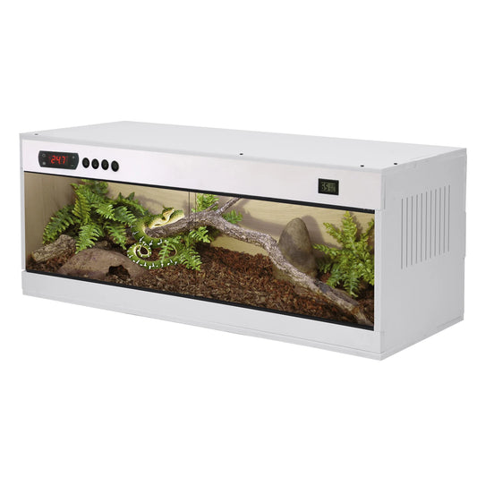 Reptile Enclosure Reptile Cage Lizard Terrarium Tempered Glass Reptile Habitat, Breeding Box, Amphibians Enclosure for All Types
