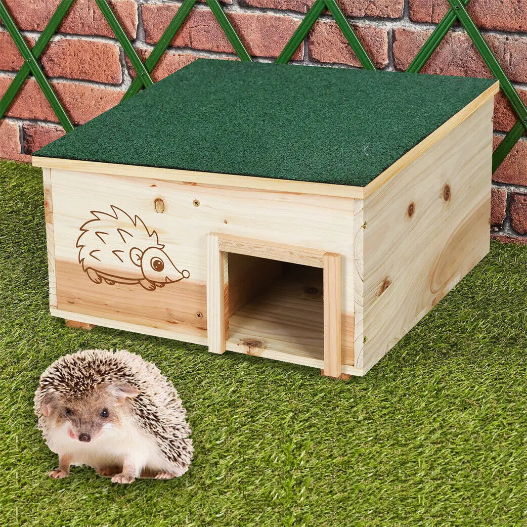 Guangdong Wooden Hedgehog House Predator Proof Shelter With Roof