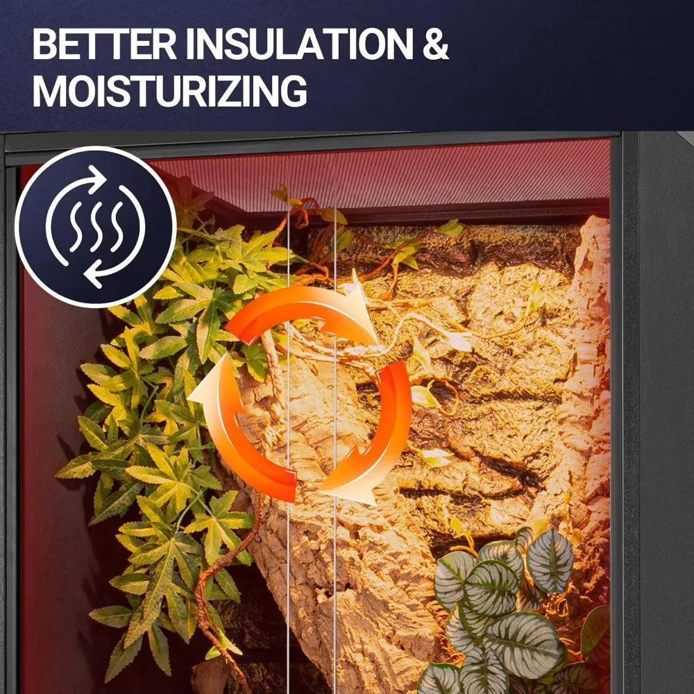 Tall PVC Reptile Tank Terrarium For Gecko Chameleon Frog
