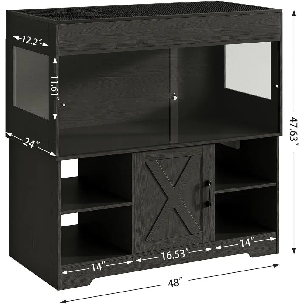 Reptile Tank With Stand Terrarium For Bearded Dragons Snakes Lizards