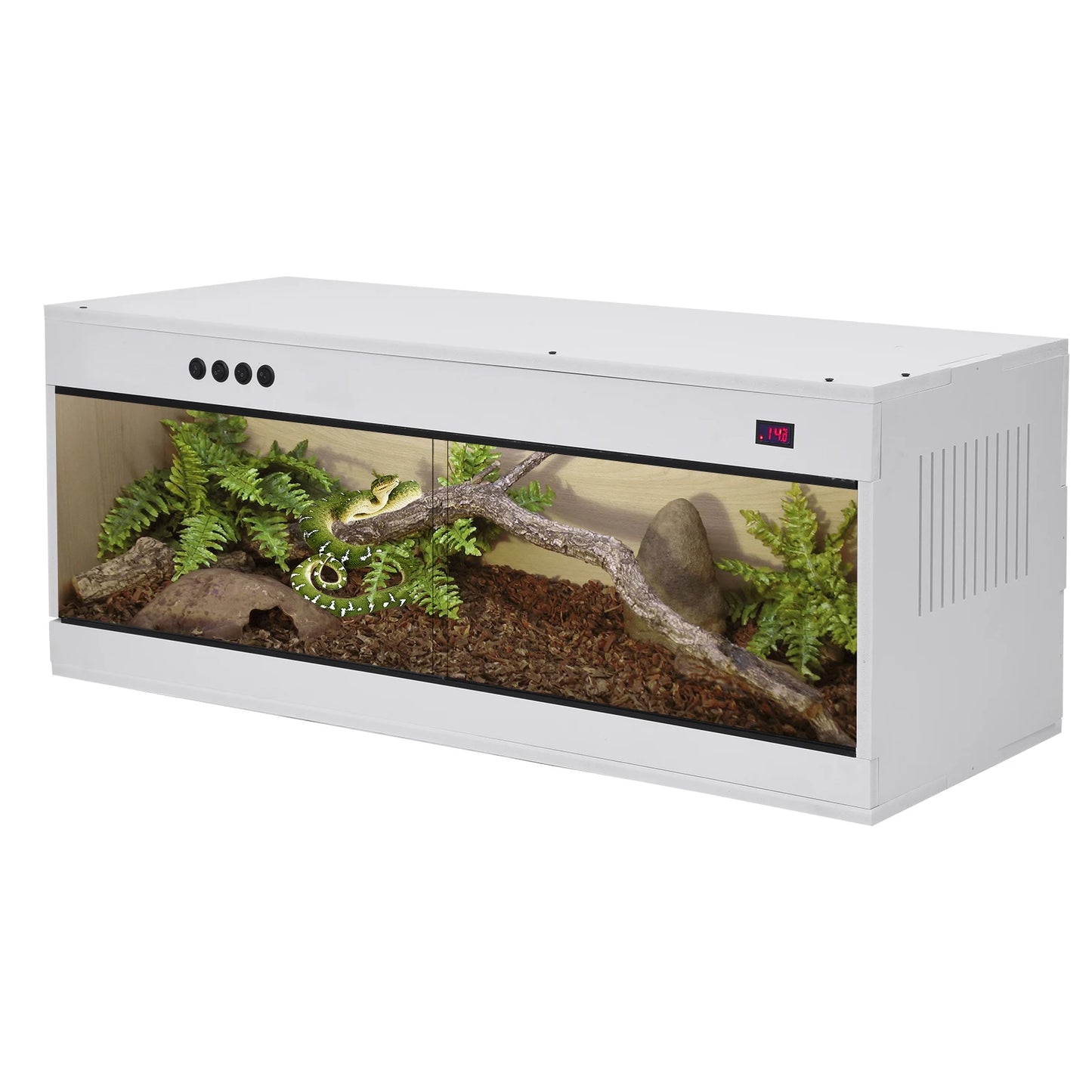 Reptile Enclosure Reptile Cage Lizard Terrarium Tempered Glass Reptile Habitat, Breeding Box, Amphibians Enclosure for All Types