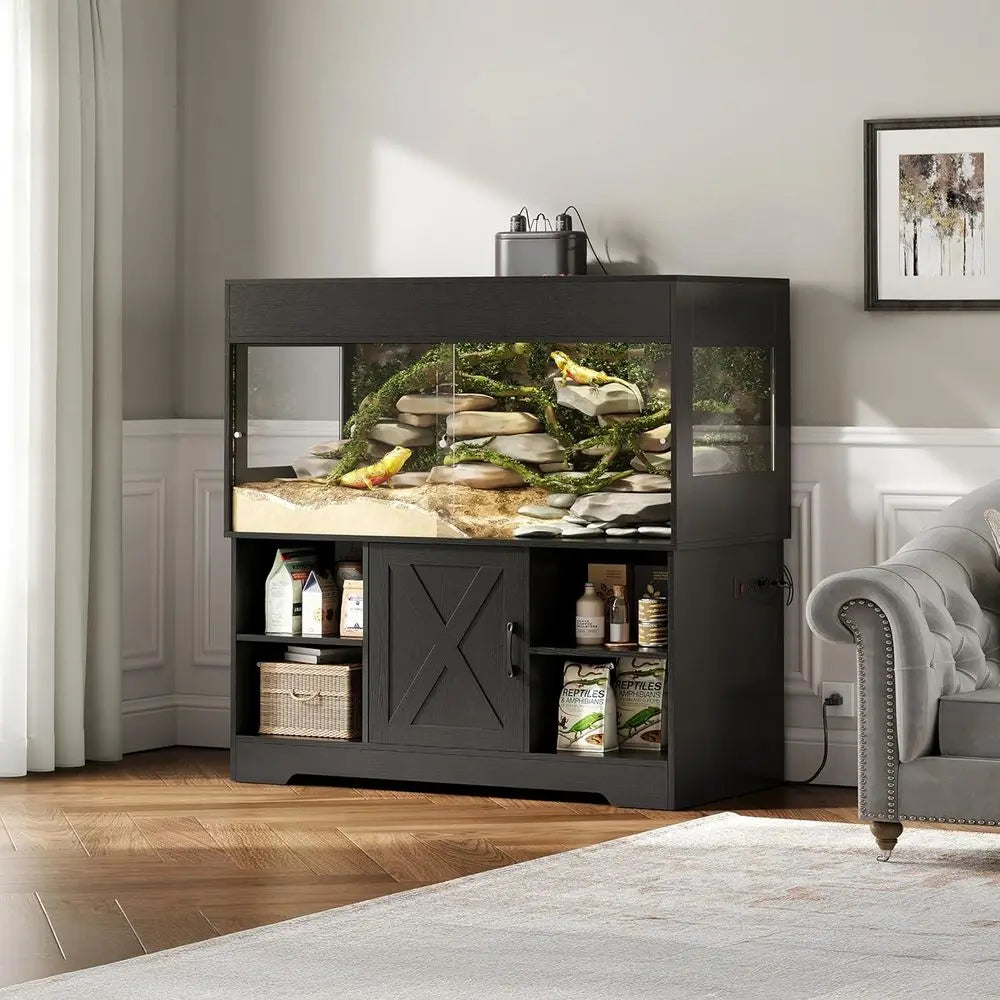 Reptile Tank With Stand Terrarium For Bearded Dragons Snakes Lizards