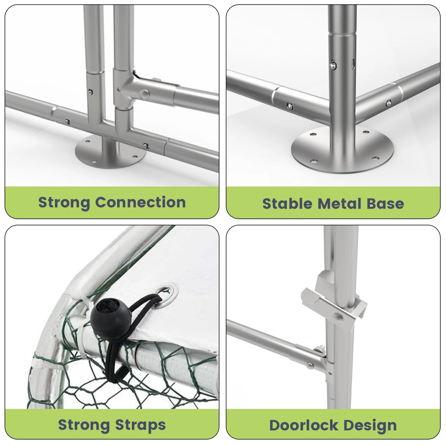 HiMISSH Flat Style Poultry Cage Walk In With Waterproof Cover