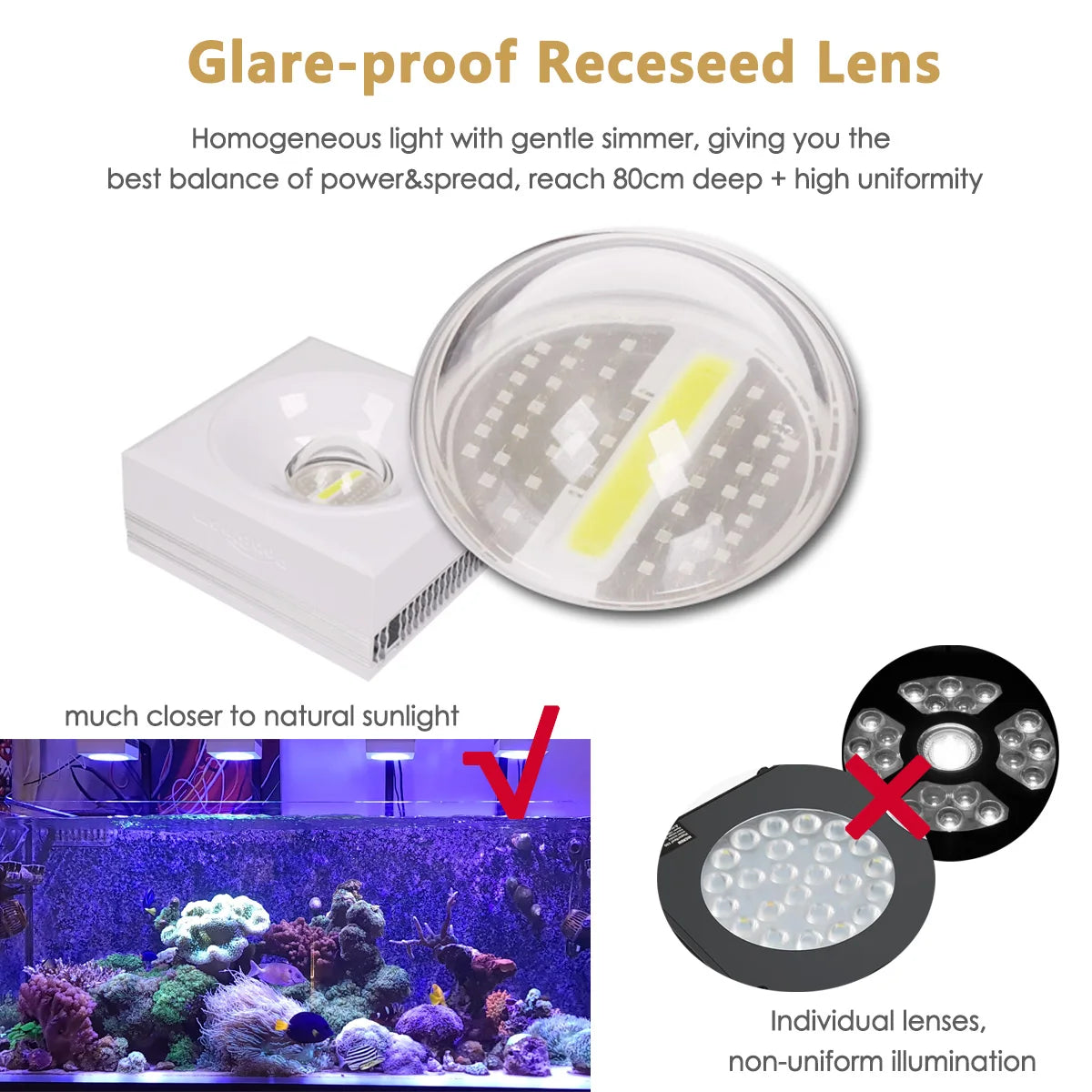 PopBloom 24-hour full-spectrum LED lighting for 40-60cm aquariums Aquarium decoration and aquatic plant growth lamp
