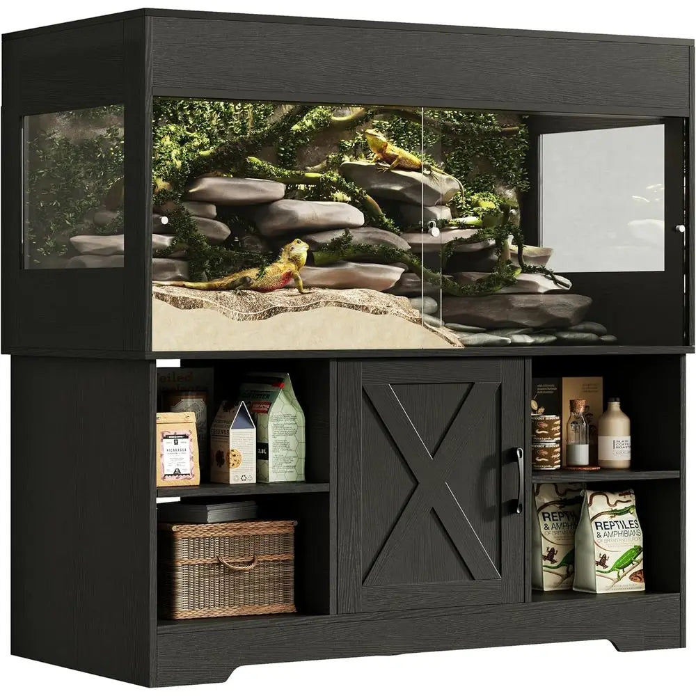 Reptile Tank With Stand Terrarium For Bearded Dragons Snakes Lizards