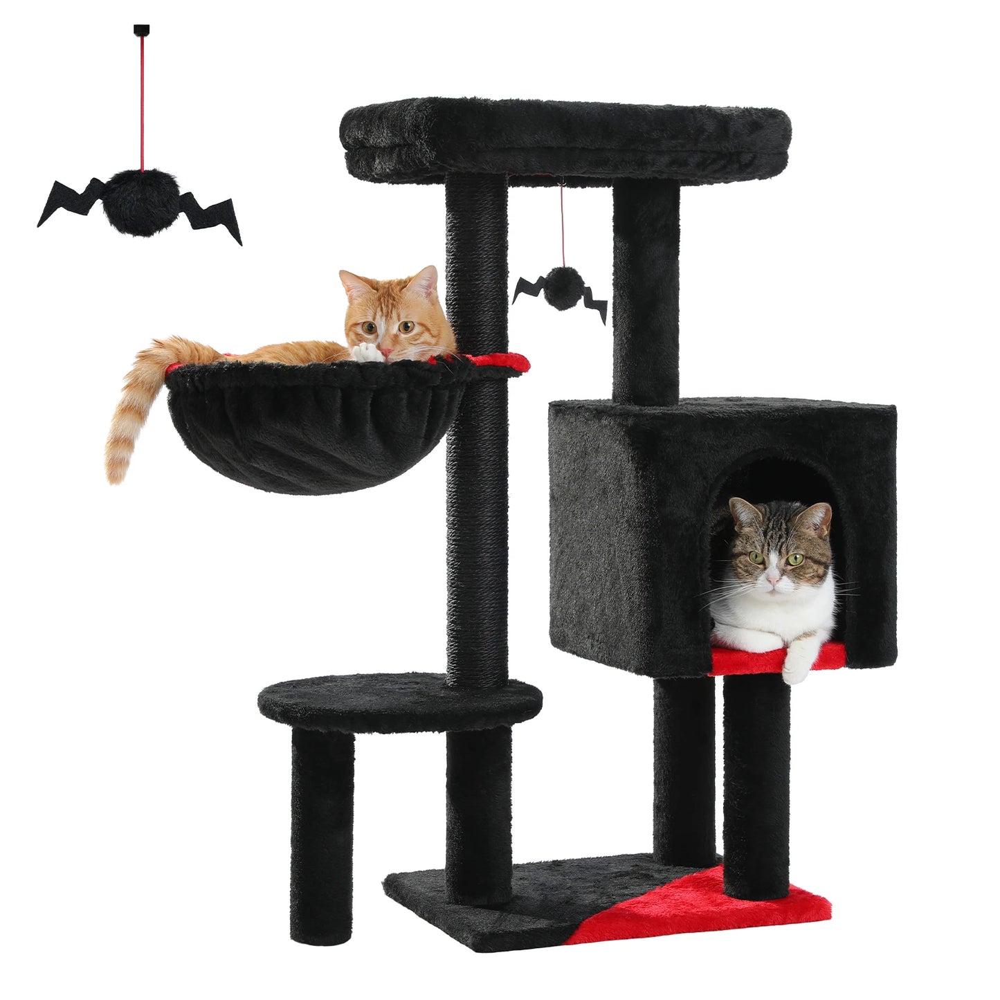 PEQULTICN 90cm Cat Tree With Scratching Post And Spacious Top Bed
