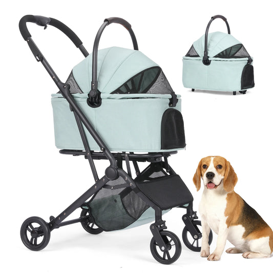 Breed 3 In 1 Dog Stroller Upgraded Frame 44lb Capacity