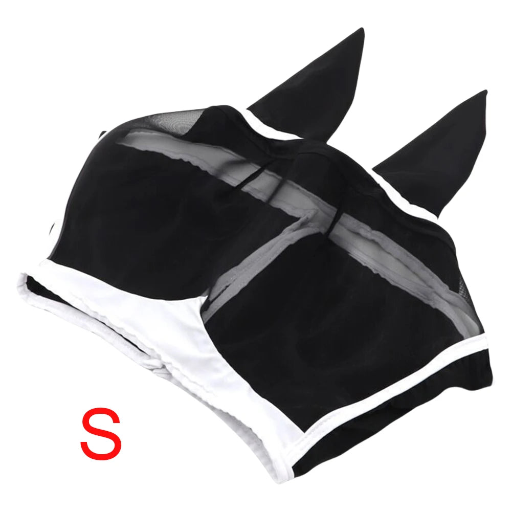 Shunmaii Breathable Horse Eye Shield Mesh Fly Mask for Horses