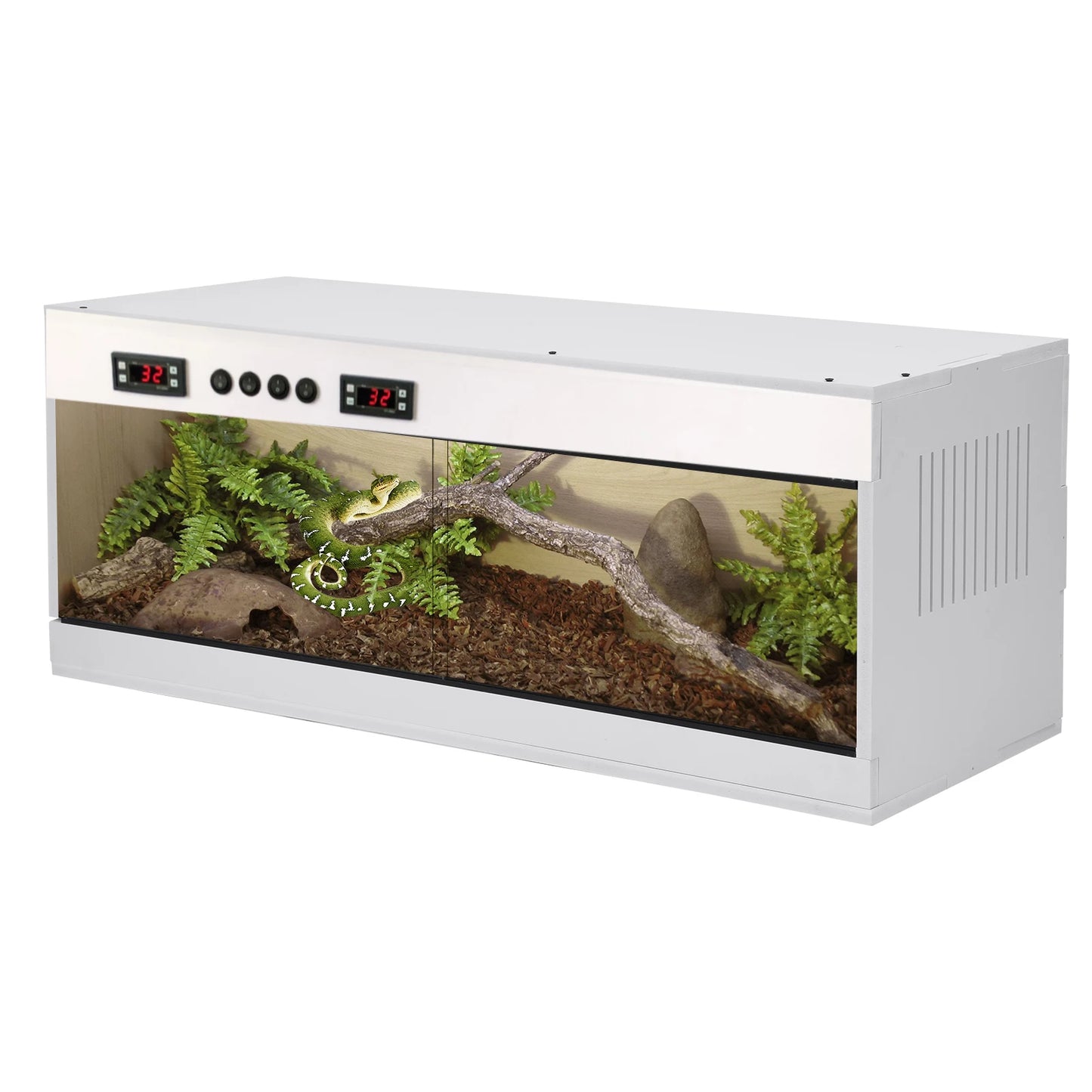 Reptile Enclosure Reptile Cage Lizard Terrarium Tempered Glass Reptile Habitat, Breeding Box, Amphibians Enclosure for All Types