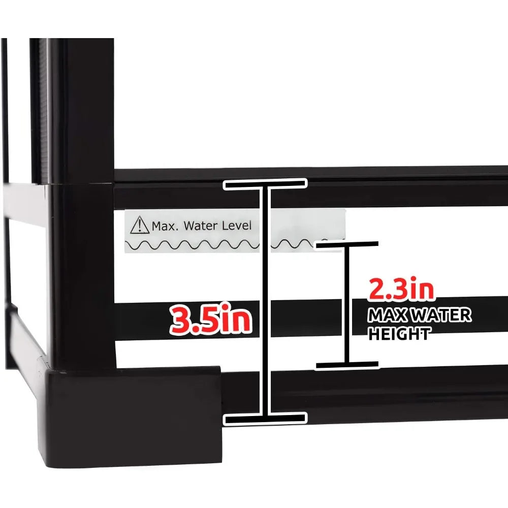 Reptile Glass Enclosure With Dual Mesh Sides And Hinged Door