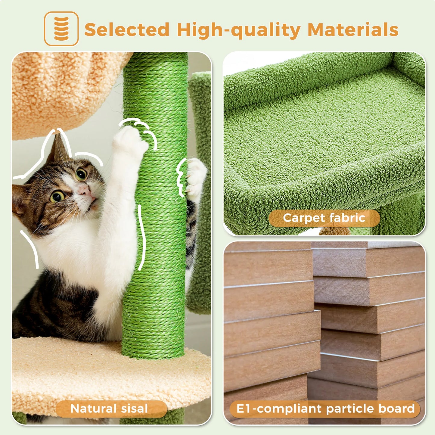PEQULTICN 90cm Cat Tree With Scratching Post And Spacious Top Bed
