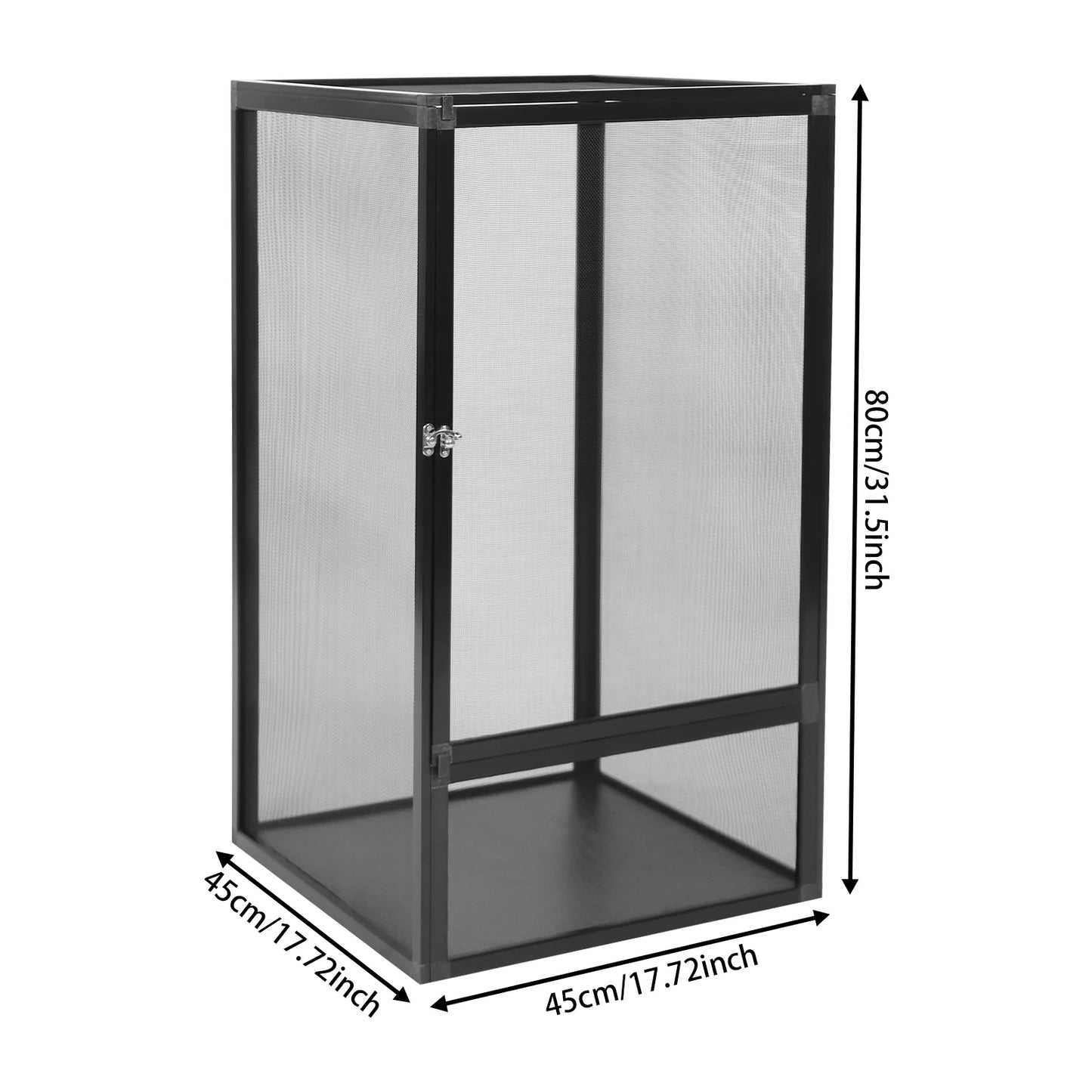 Bymaocar Reptile Terrarium With Aluminum Frame And Mesh Ventilation