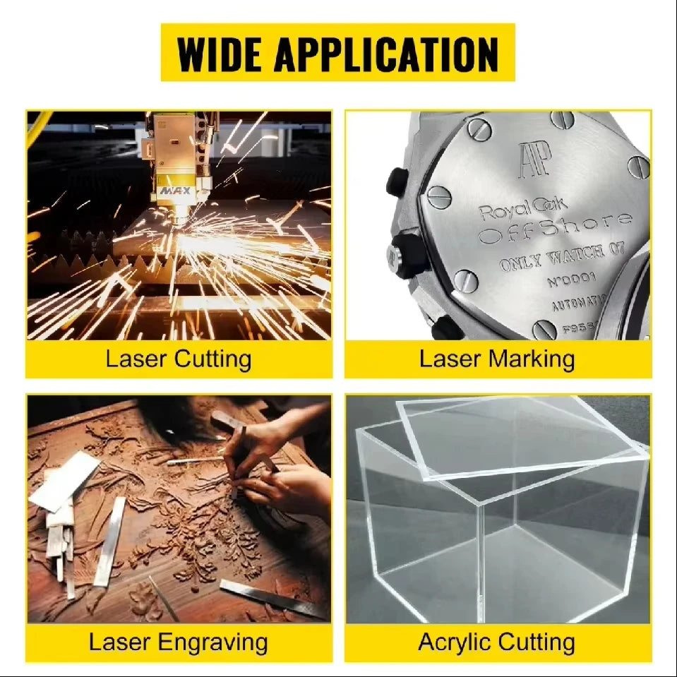 VEVOR CO2 Laser Tube 40W 50W 60W 80W 100W 130W 150W 700mm to 1830mm Length Glass 80mm Dia Long Service Life For Laser Machine