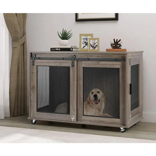 High-Concerned Dog Crate Furniture Heavy Duty Wooden Kennel