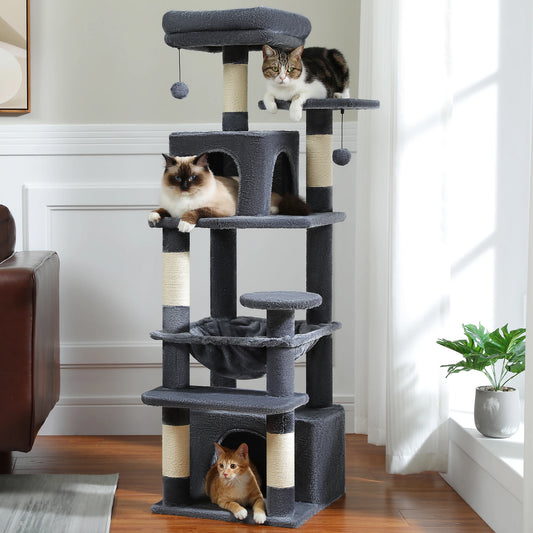 PEQULTICN 6 Level Cat Tree Tower With Joyful Pompom