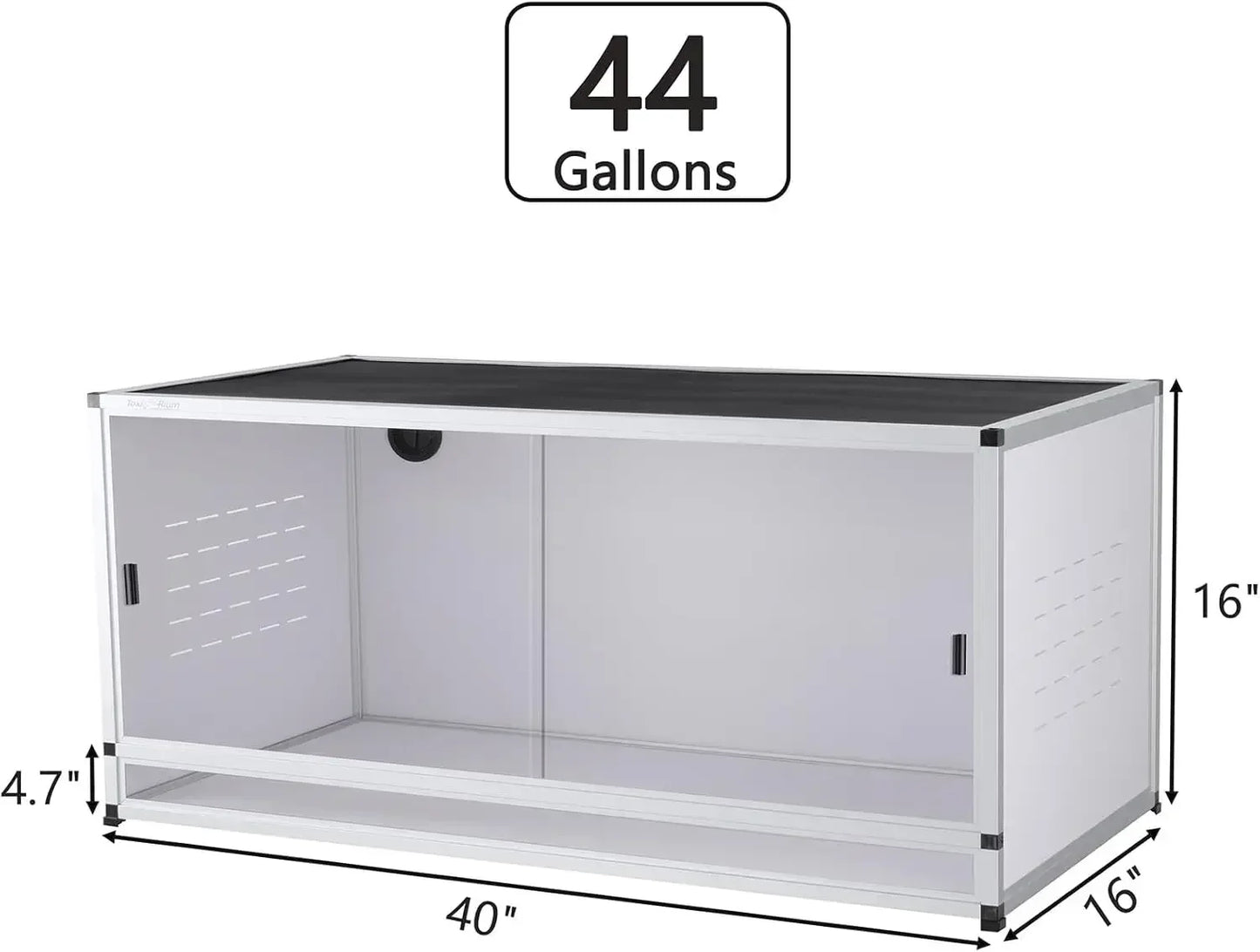 PVC Reptile Enclosure Bearded Dragon Terrarium Habitat Tank