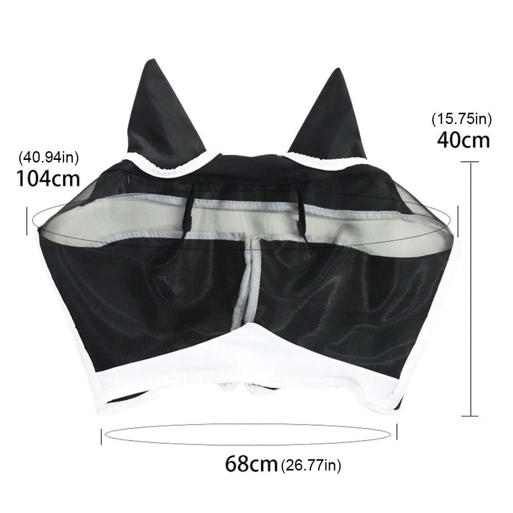 Shunmaii Breathable Horse Eye Shield Mesh Fly Mask for Horses