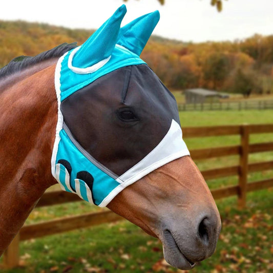 Shunmaii Breathable Horse Eye Shield Mesh Fly Mask for Horses