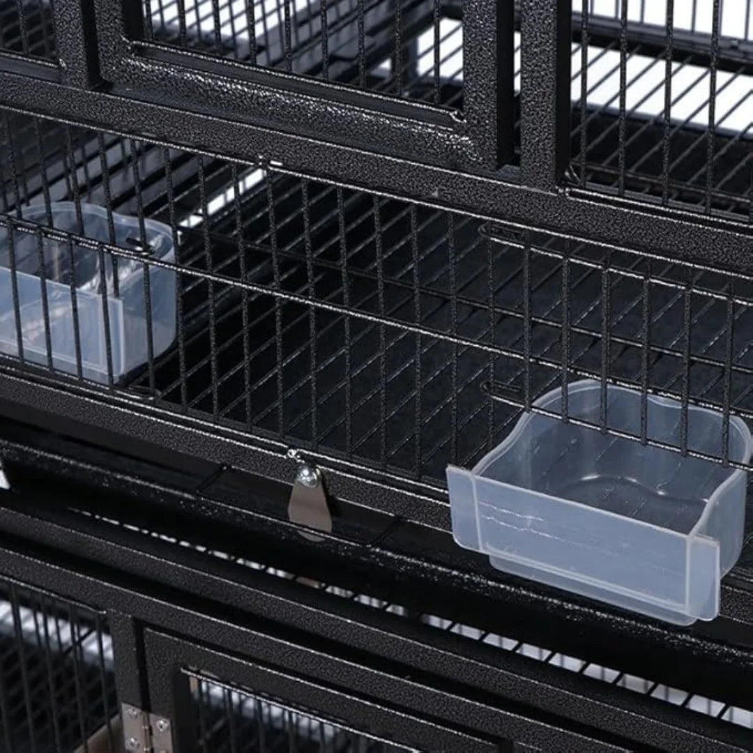 NONECN Iron Bird Cage With Wooden Perches For Parrots