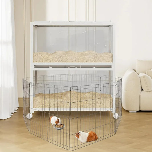 Hign-concerned Hamster Cage With Acrylic Sides Dual Doors