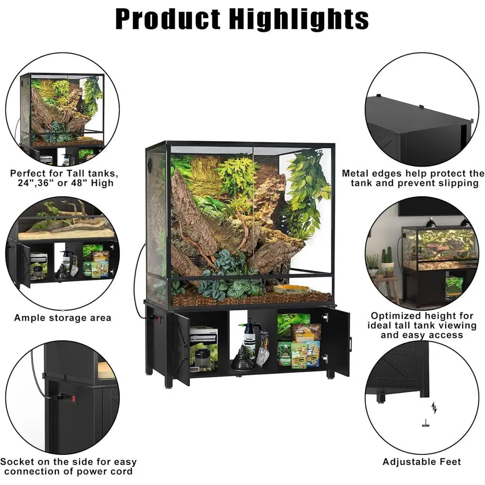 Reptile Tank Stand Furniture Style Cabinet For Terrariums